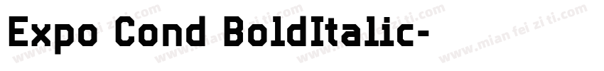 Expo Cond BoldItalic字体转换